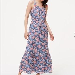 Loft Floral Maxi Dress M
